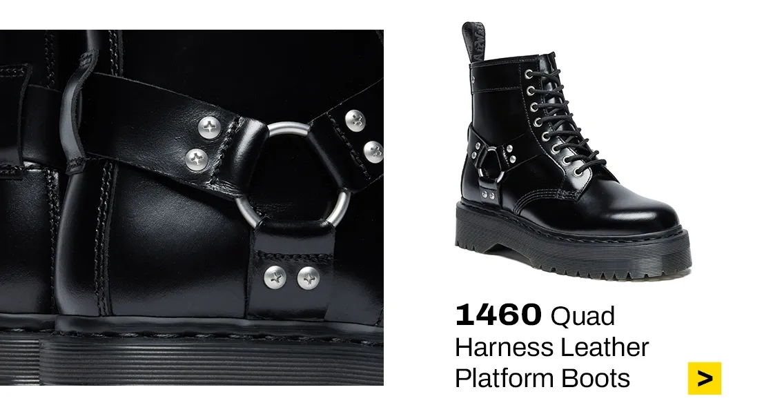 1460 QUAD HARNESS LEATHER PLATFORM BOOTS