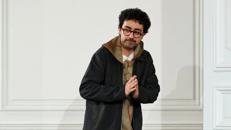 PARIS, FRANCE - JANUARY 22: (EDITORIAL USE ONLY - For Non-Editorial use please seek approval from Fashion House) Designer Kartik Kumra walks the runway during the Kartik Research Menswear Fall/Winter 2026-2027 show as part of Paris Fashion Week on January 22, 2026 in Paris, France. (Photo by Lyvans Boolaky/Getty Images)