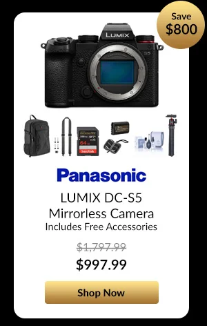 Panasonic LUMIX DC-S5 Mirrorless Camera  Includes Free Accessories