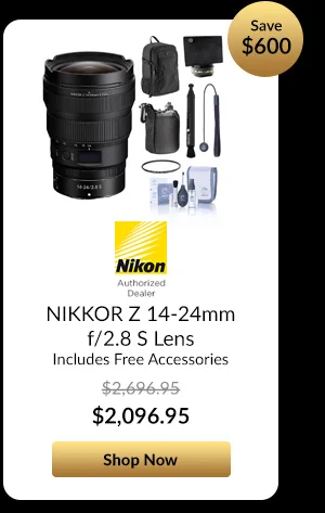 Nikon NIKKOR Z 14-24mm f/2.8 S Lens  Includes Free Accessories