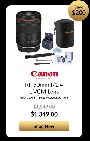 Canon RF 50mm f/1.4 L VCM Lens  Includes Free Accessories
