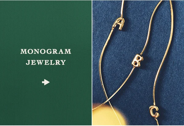 monogram jewelry