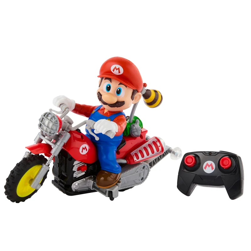 Image of Hot Wheels RC&nbsp;Mario Wheelie Motocross RC,&nbsp;Remote-Controlled Battery-Powered&nbsp;Vehicle