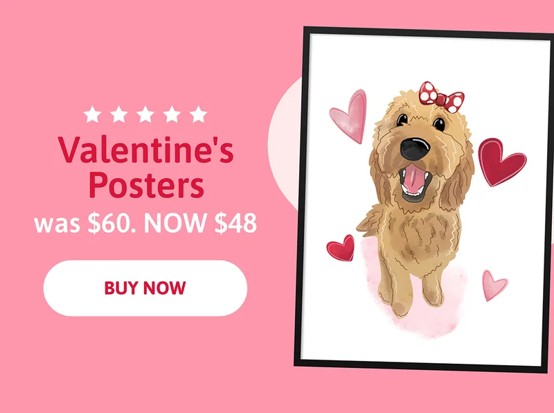 Valentine's Poster. was $60. NOW $48