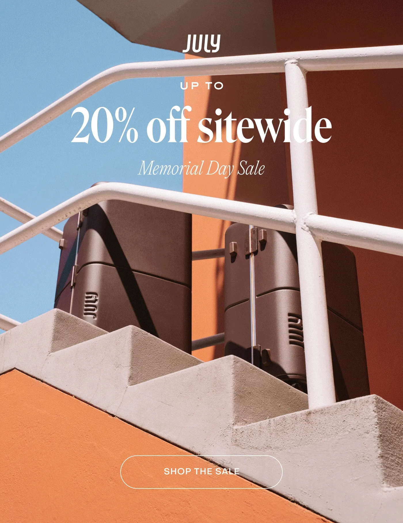 up to 20% off sitewide. Memorial Day Sale