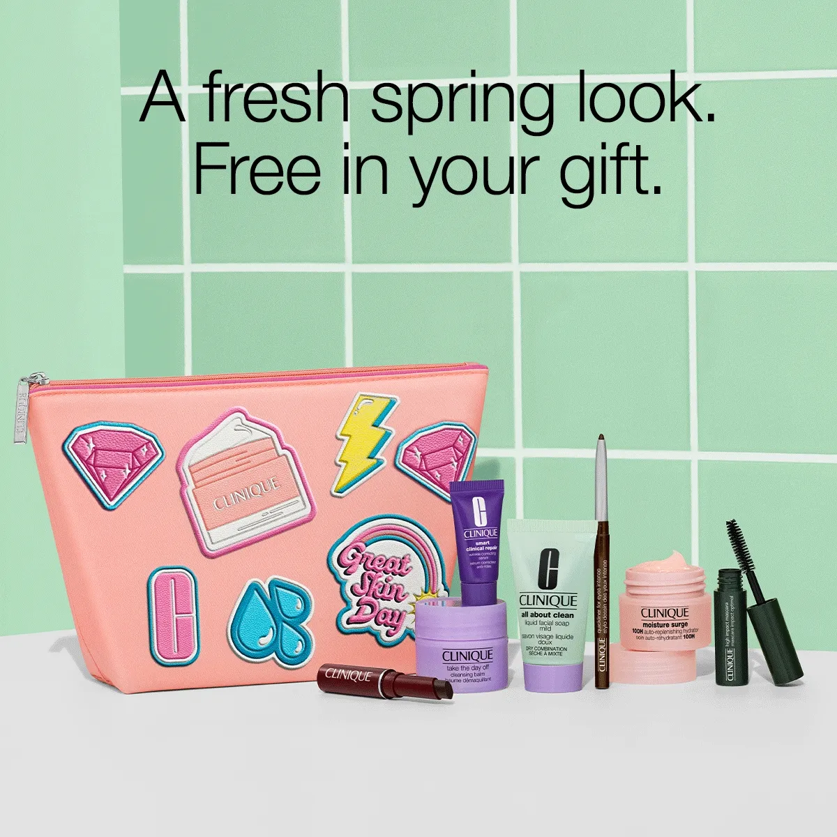 A fresh spring look. Free in your gift.