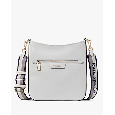 Hudson Colorblocked Pebbled Leather Large Messenger Crossbody