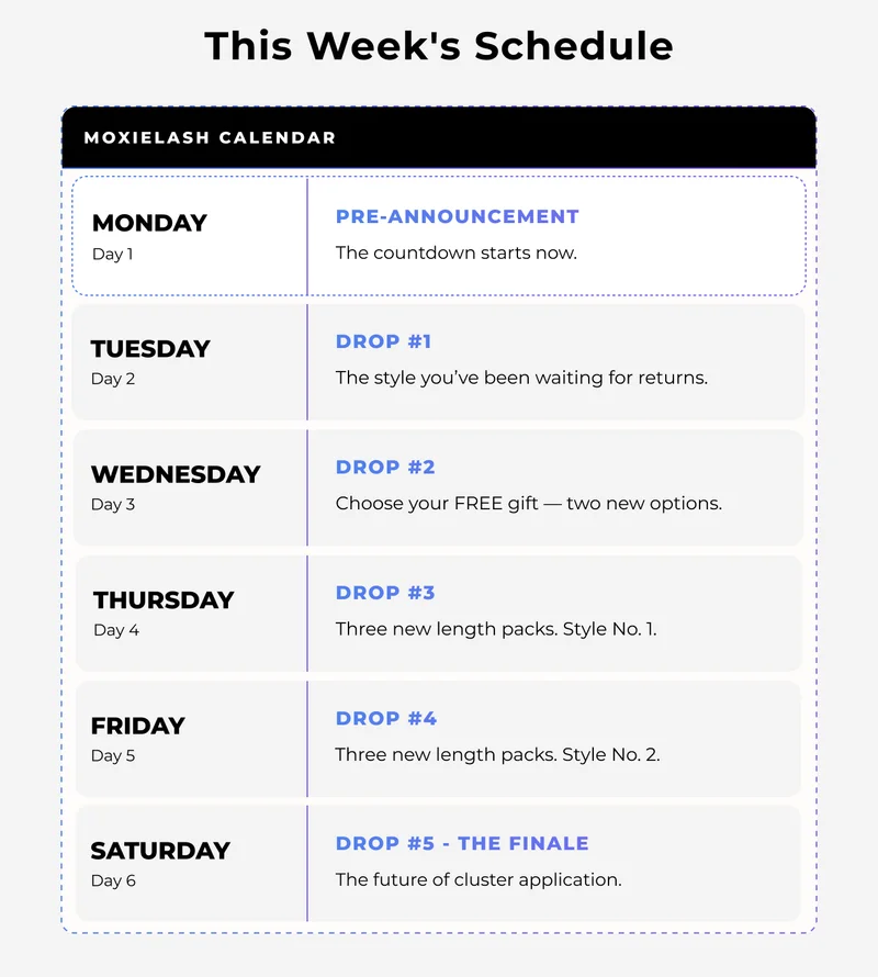This Weeks Schedule