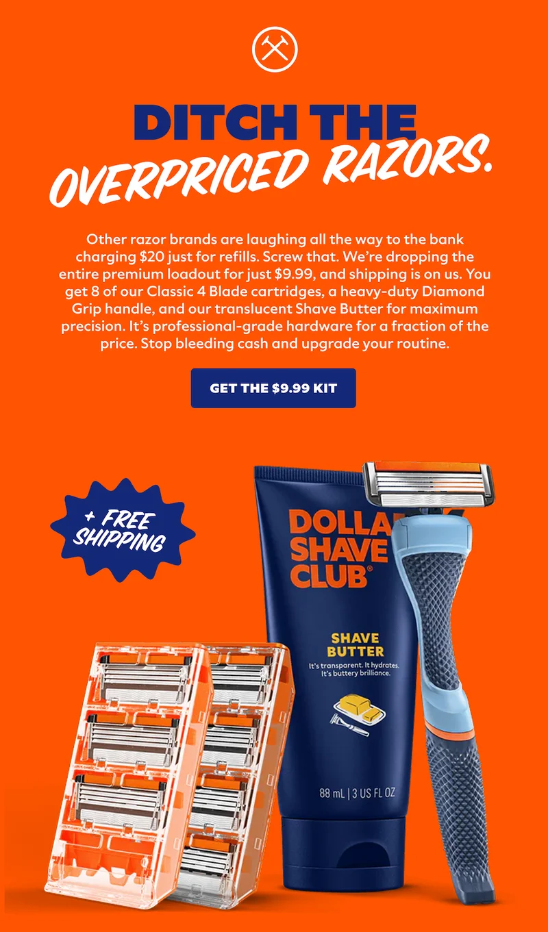 DITCH THE OVERPRICED RAZORS.