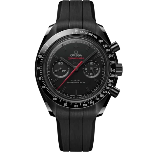 Speedmaster Dark Side of the Moon 44.25 mm, black ceramic on rubber strap