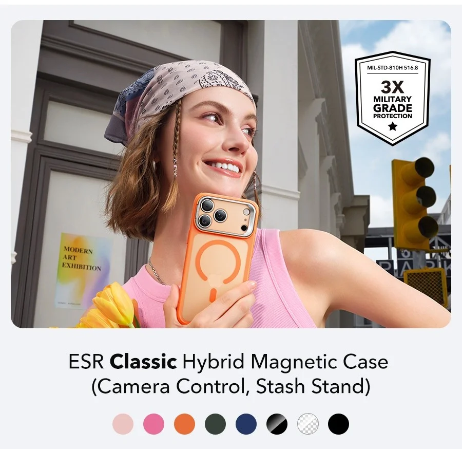 ESR Classic Hybrid Magnetic Case (Camera Control, Stash Stand)