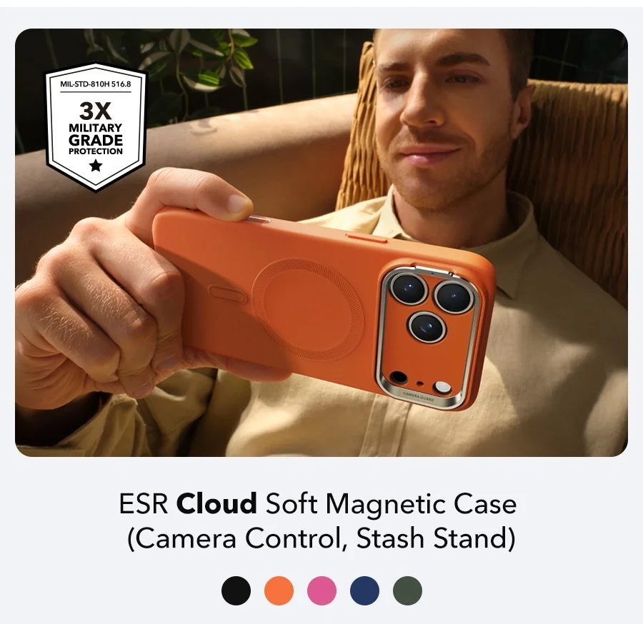 ESR Cloud Soft Magnetic Case (Camera Control, Stash Stand)