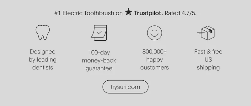designed by leading dentists | 100-day money-back guarantee | 900,000+ happy customers | fast & free uk shipping - visit suri