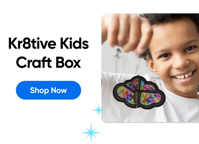 Kr8tive kids craft box. Shop Now Button