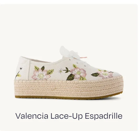 Valencia Lace-Up Espadrille