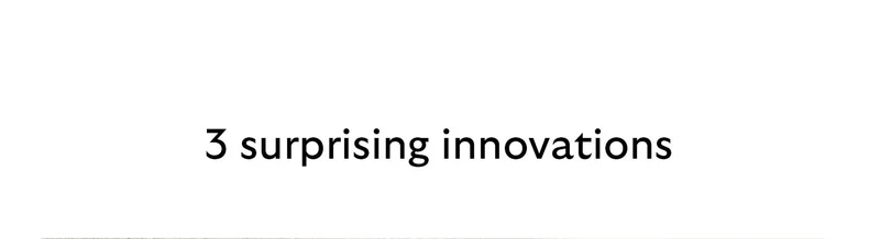 [Header] 3 surprising innovations