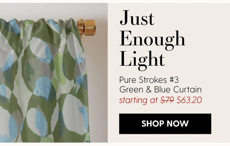 Pure Strokes #3 / Green & Blue Curtain