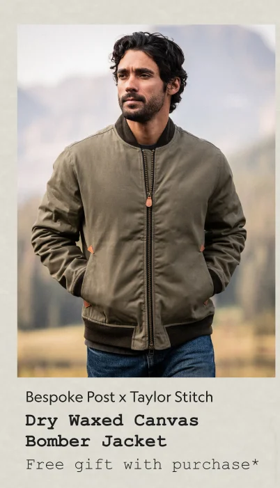 Bespoke Post x Taylor Stitch Dry Waxed Canvas Bomber Jacket