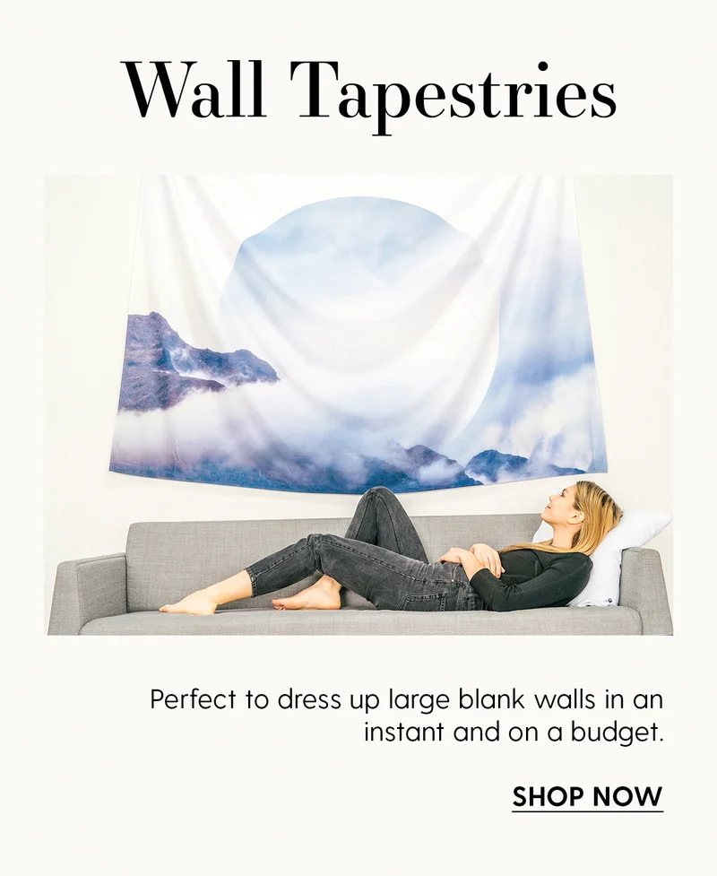 Wall Tapestries | Perfect to dress up large blank walls in an instant and on a budget.| Shop Now
