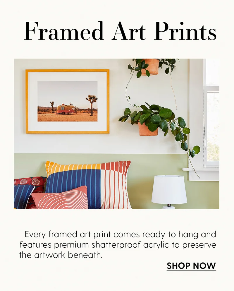 Framed Art Prints | Every framed art print comes ready to hang and features premium shatterproof acrylic to preserve the artwork beneath. | Shop Now