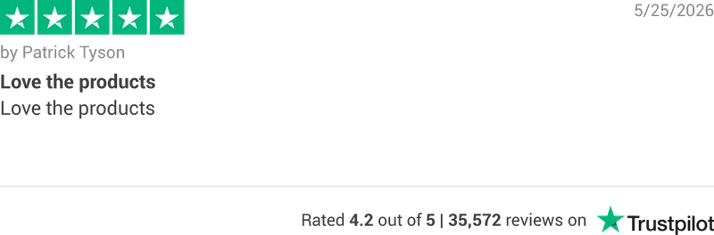 Trustpilot rating banner