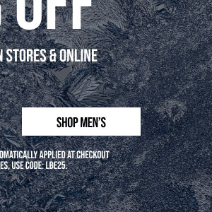 Extra 25% off Shop Men's