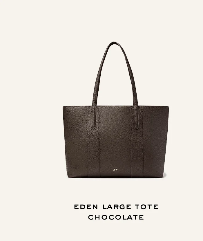 Eden Large Leather Tote Chocolate