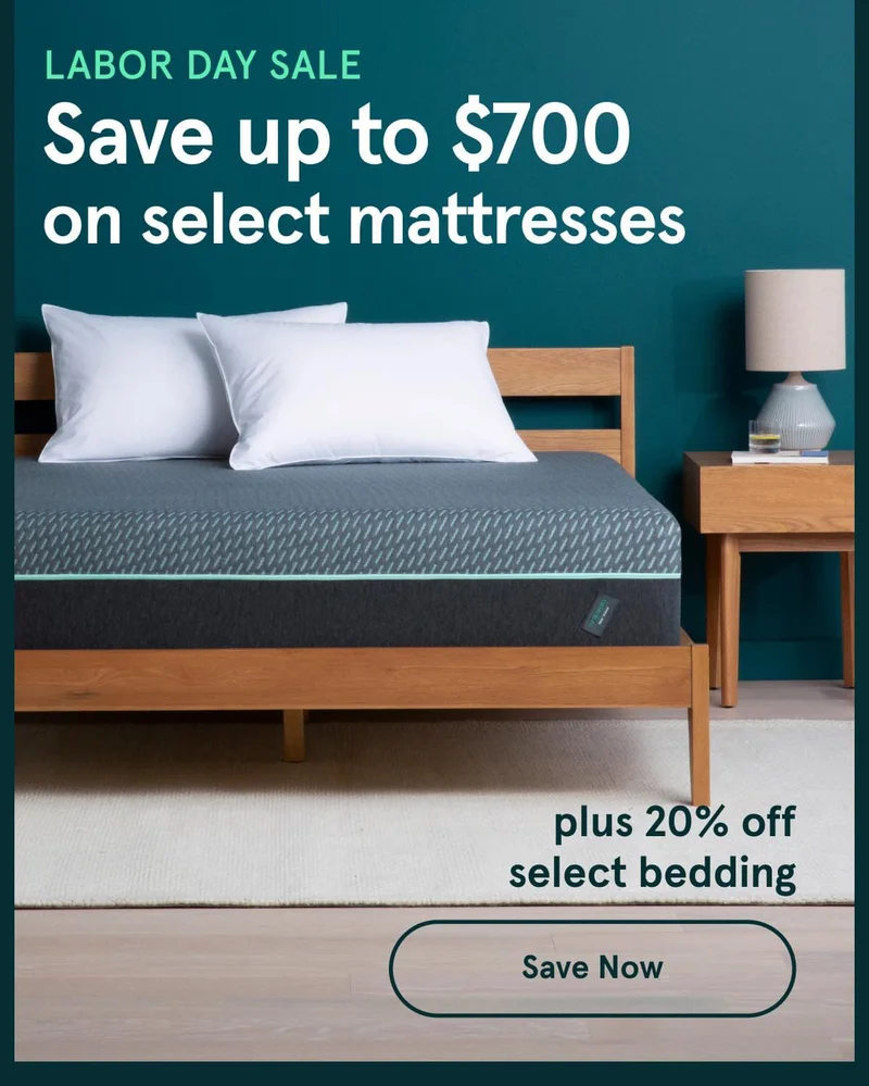 Labor Day Sale | Save up to $700 on select mattresses | Save Now