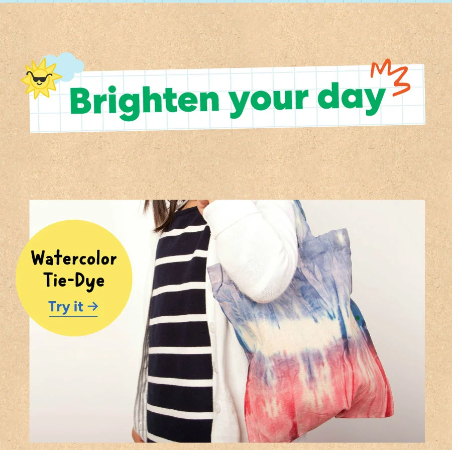 Brighten your day with Watercolor Tie-Dye