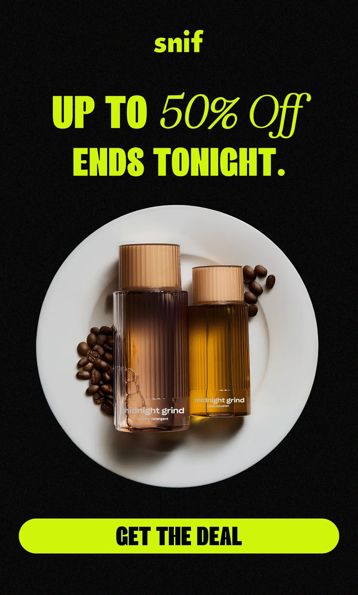 Up to 50% off ends tonight. Get the deal.