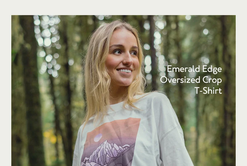 Emerald Edge Oversized Crop T-Shirt