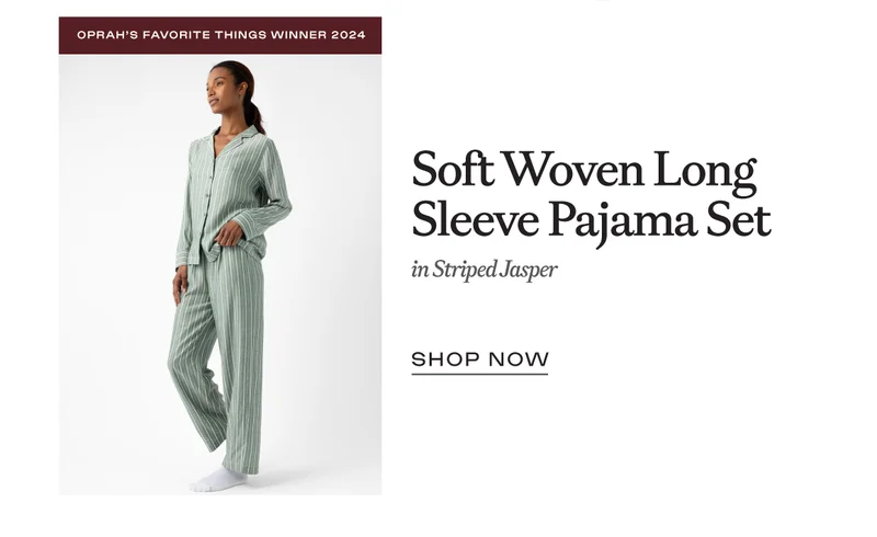 Soft Woven Long Sleeve Pajama Set - Shop Now