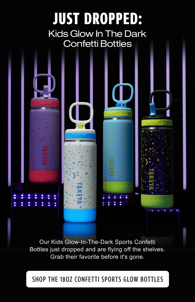 Just Dropped: Kids Glow In The Dark Confetti Bottles | Our Kids Glow-In-The-Dark Sports Confetti Bottles just dropped and are flying off the shelves. Grab their favorite before it's gone. | Shop the 18oz Confetti Sports Glow Bottles