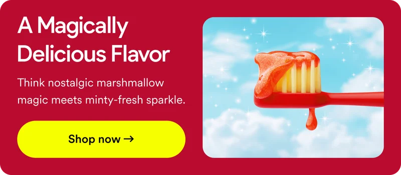A magically delicious flavor. Think nostalgic marshmallow magic meets minty-fresh sparkle. Shop now.
