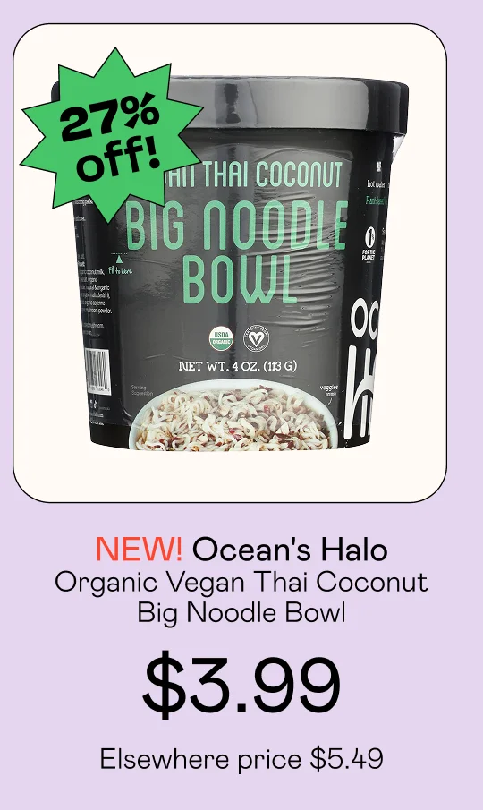 Organic Vegan Thai Coconut Big Noodle Bowl