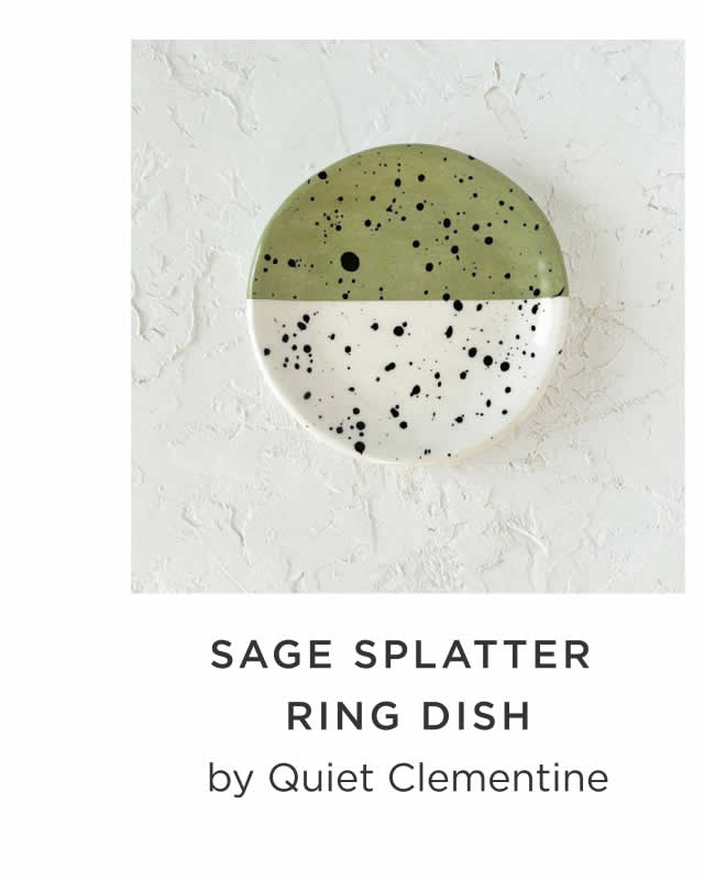 Sage Splatter Ring Dish