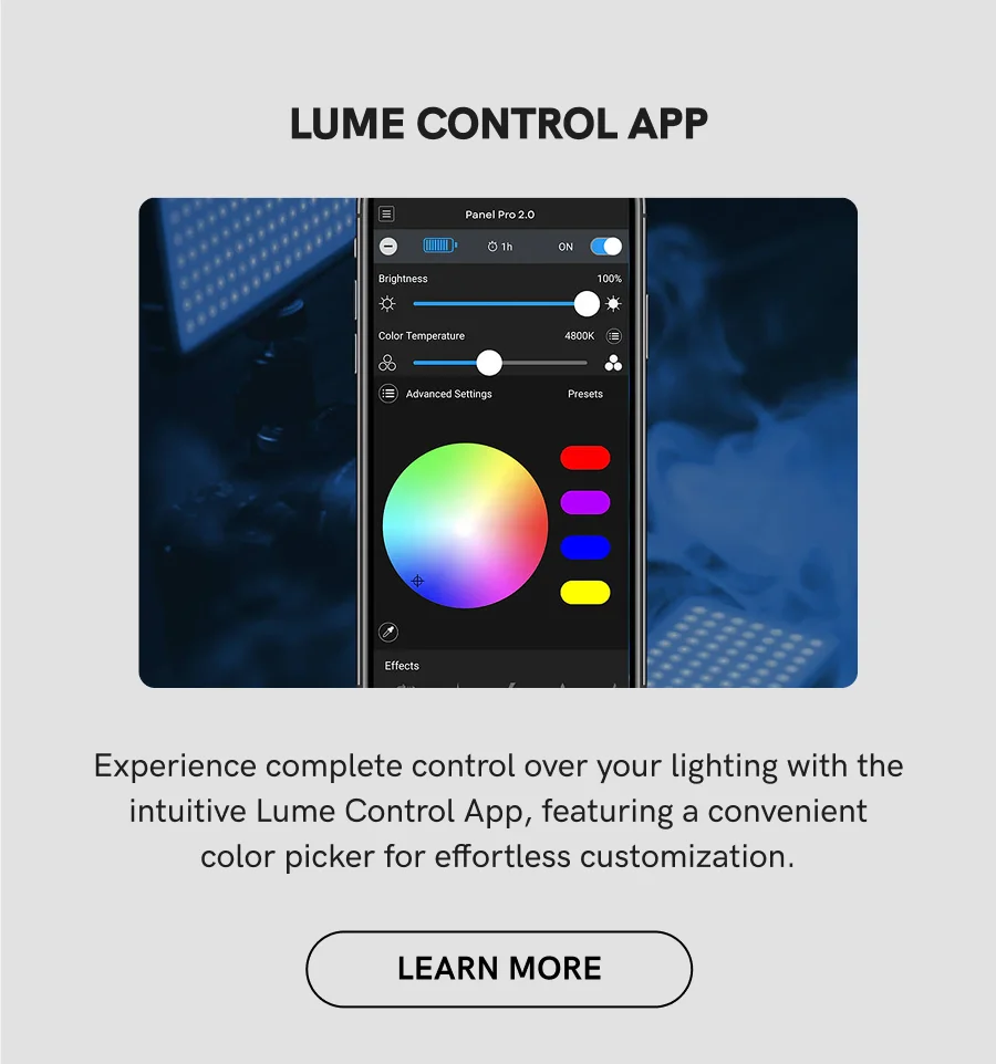 Lume Control App | Learn More