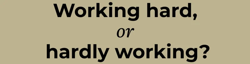 Working hard or hardly working?