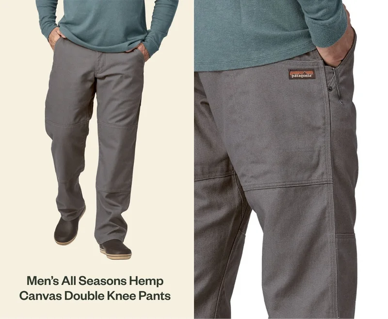 Men's All Seasons Hemp Canvas Double Knee Pants
