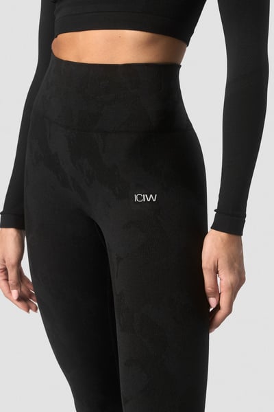 Image of Camo Seamless Tights Black