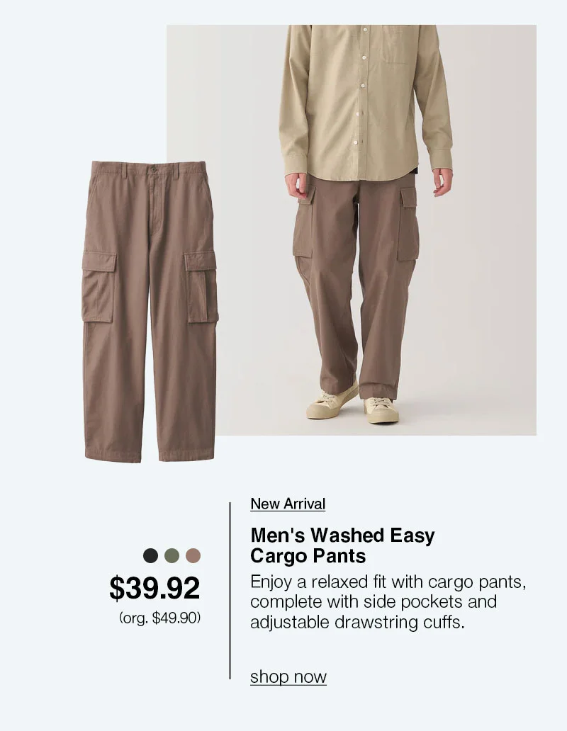 Shop Men's Washed Easy Cargo Pants