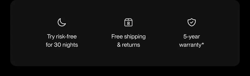 Try risk-free for 30 nights | Free shipping & returns | 5-year warranty