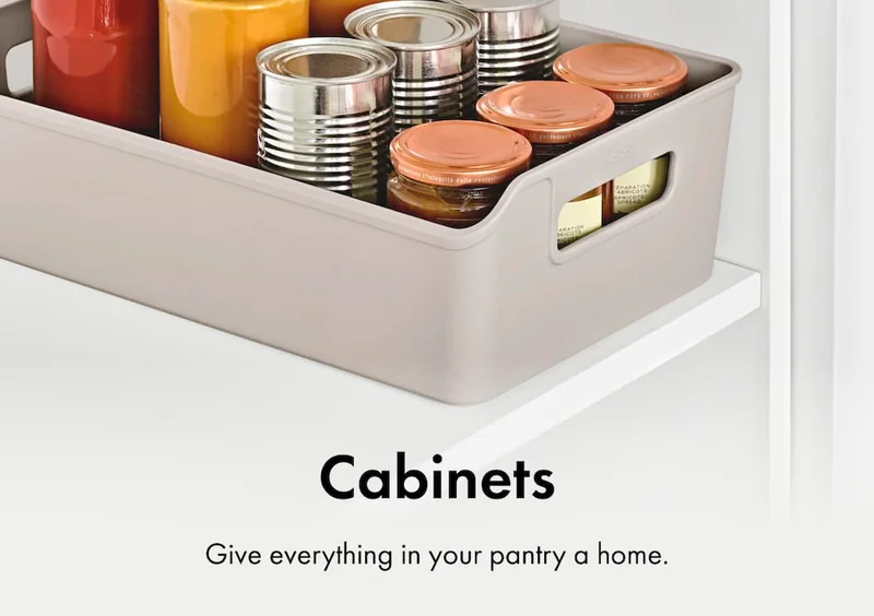 Cabinets. Give everything in your pantry a home.
