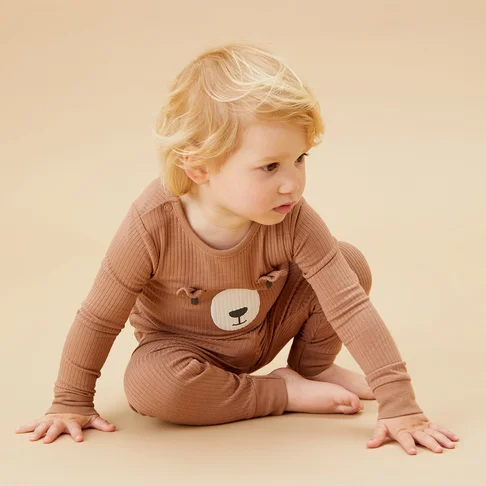 Little Bear Ribbed Pajamas