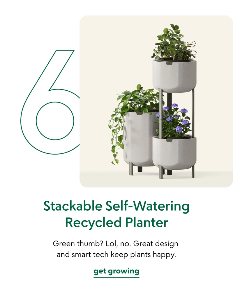 Stackable Self-Watering Recycled Planter