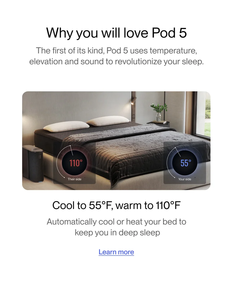 Why you will love Pod 5 | Cool to 55°F, warm to 110°F
