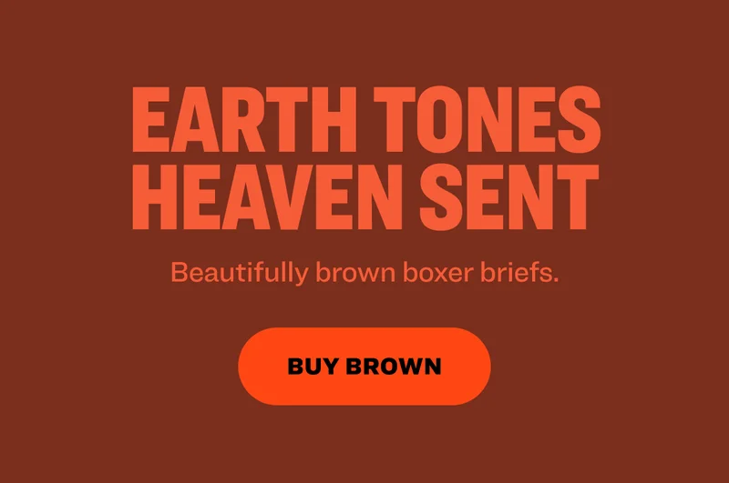 Earth Tones Heaven Sent Beautifully brown boxer briefs. buy brown