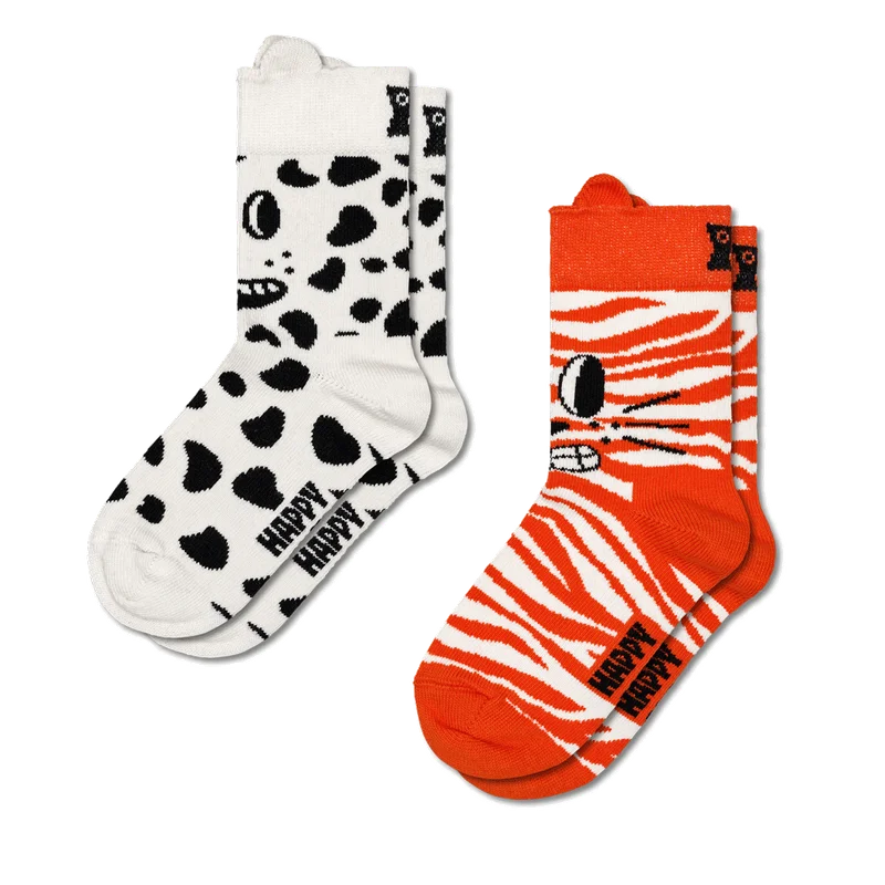 Kids 2-Pack Cat & Dog Socks
