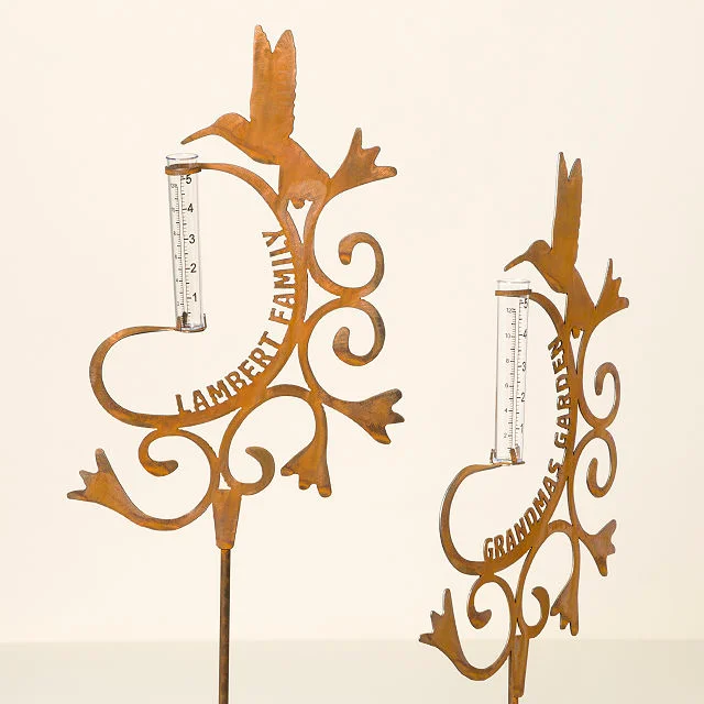 Personalized Hummingbird Rain Gauge