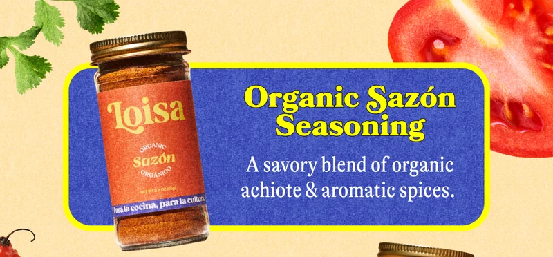Organic Sazón Seasoning A savory blend of organic achiote & aromatic spices.